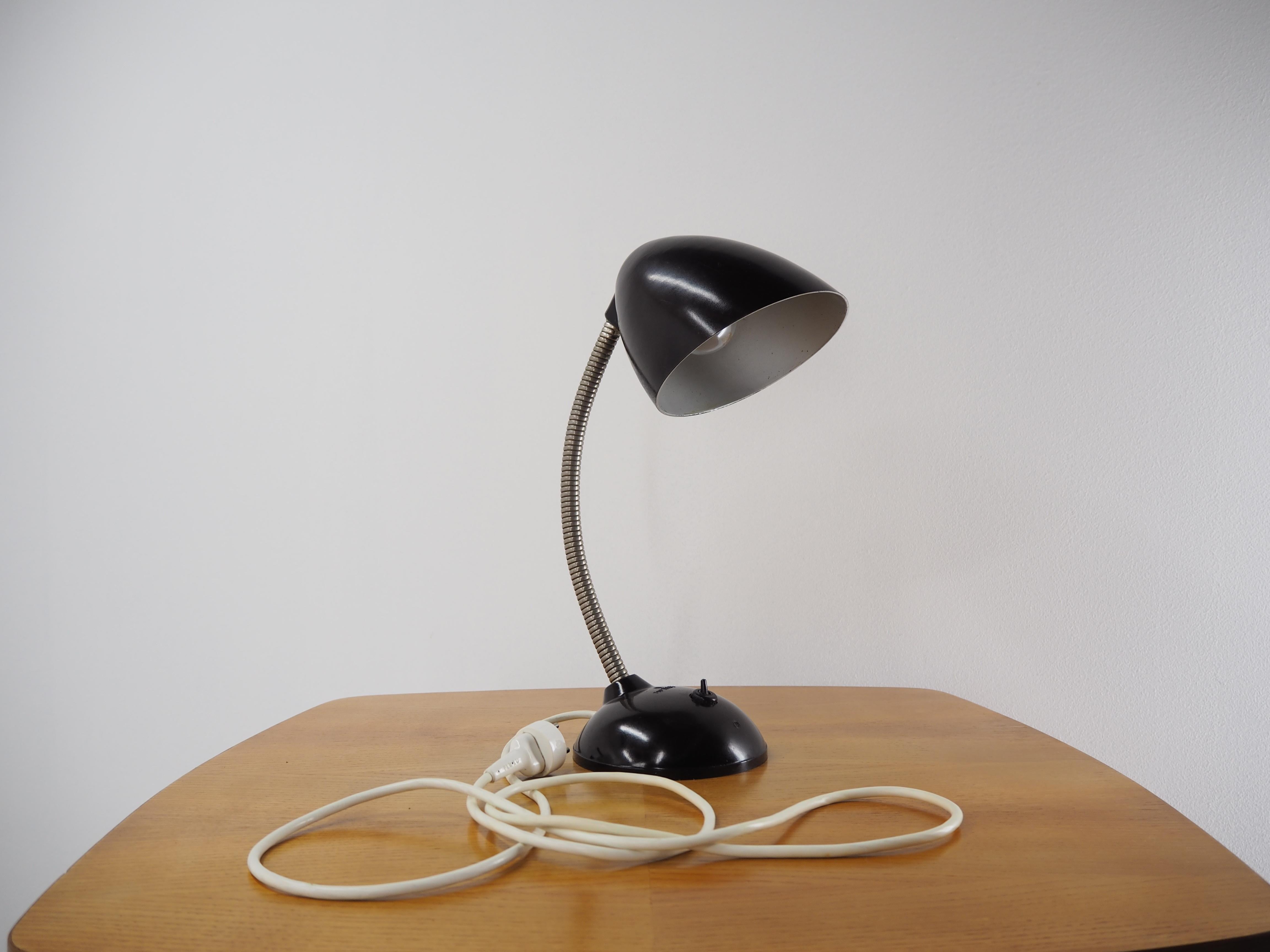 Black Bakelite Table Lamp by Eric Kirkman Cole, Czechoslovakia, 1950s 3