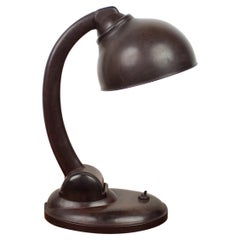 Black Bakelite Table Lamp by Eric Kirkman Cole, Czechoslovakia, 1950s