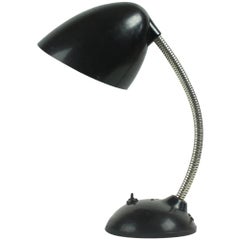 Antique Black Bakelite Table Lamp by Eric Kirkman Cole, England, circa 1930