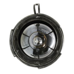 Black Bakelite Vintage Industrial Metal Cage Work Lights