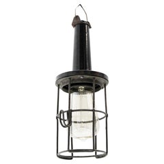 Black Bakelite Vintage Industrial Metal Cage Work Lights