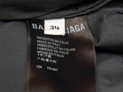Black Balenciaga Long Quilted Puffer Coat Size FR 34