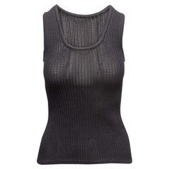 Black Balenciaga Nylon Knit Tank Top
