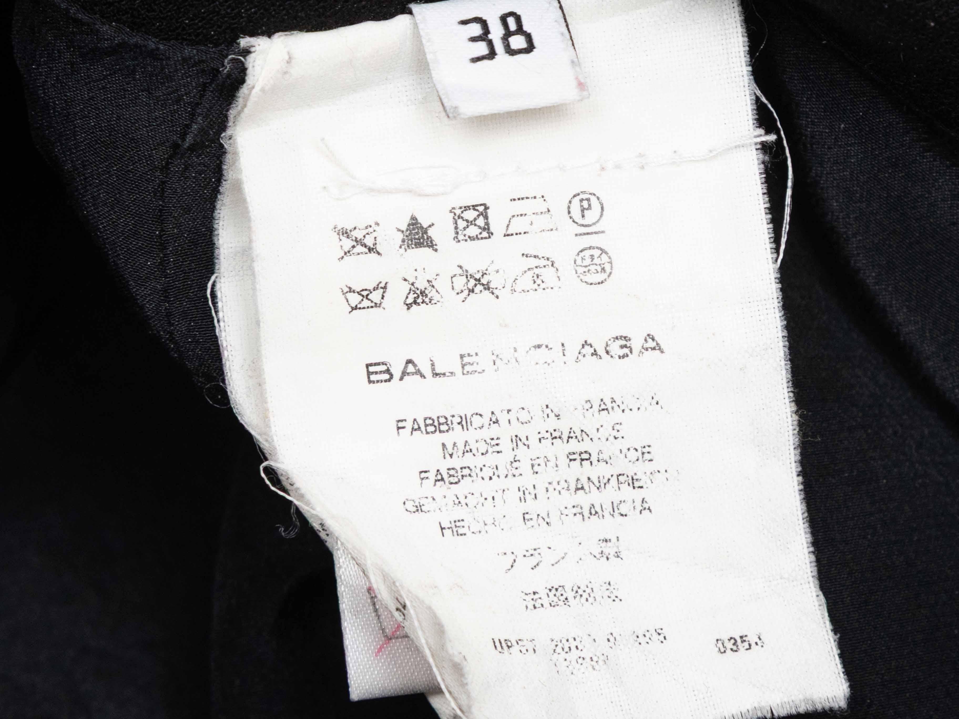 Donna Minigonna nera con pieghe di Balenciaga taglia FR 38 in vendita