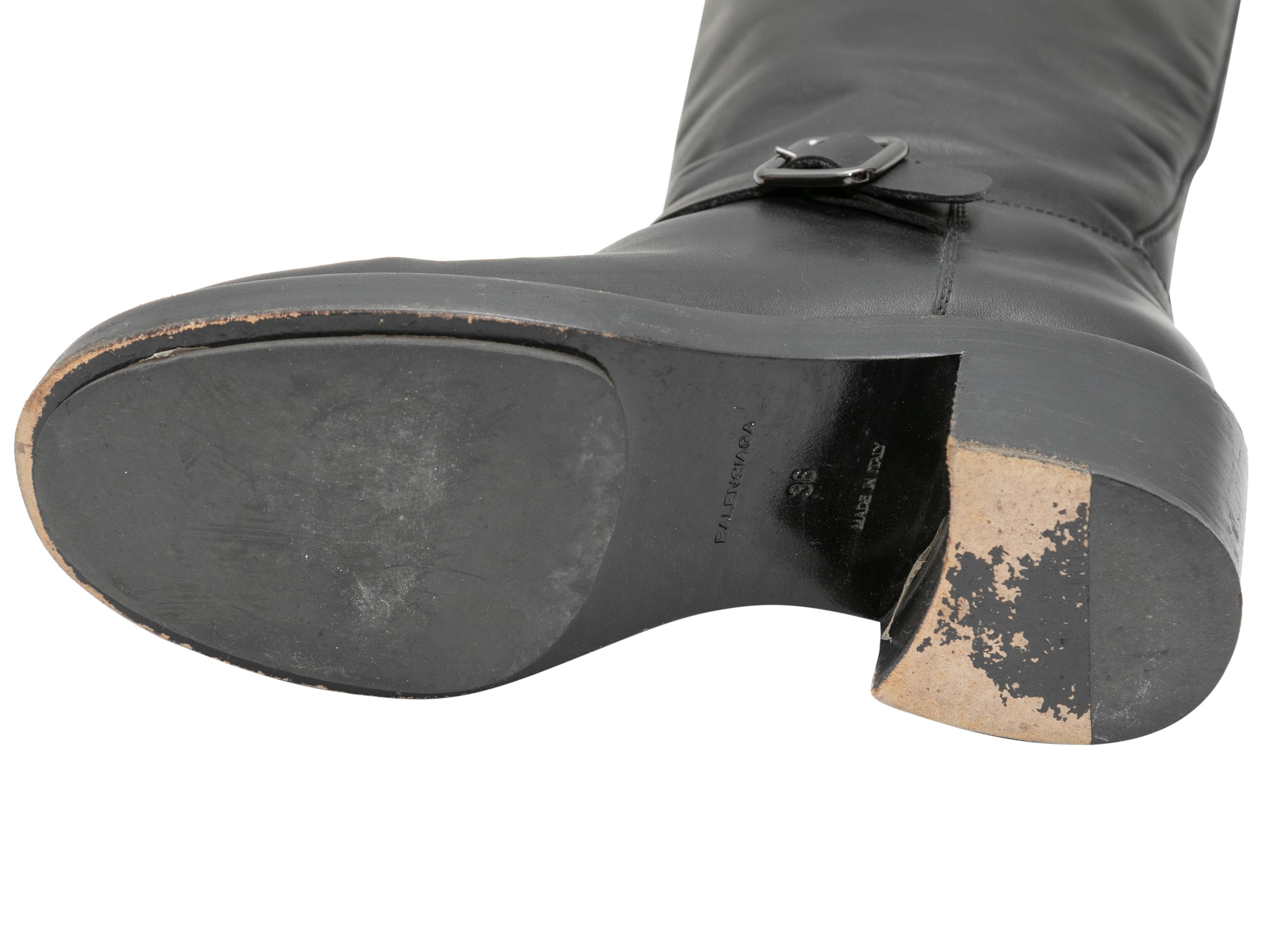Black Balenciaga Tall Buckle Boots Size 36 1