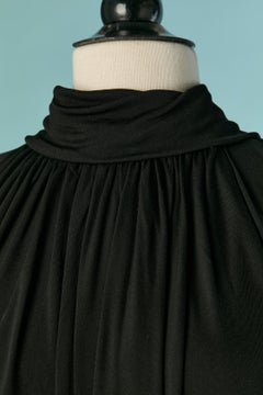 Black ballon mini dress with bow on the hips SAINT LAURENT