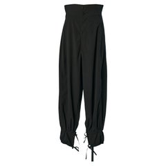 Black balloon trouser with drawstring on the bottom ALEXANDRE VAUTHIER