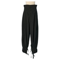 Pantalon ballon noir avec cordon de serrage au bas ALEXANDRE VAUTHIER
