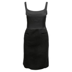 Used Black Balmain Sleeveless Dress Size FR 40