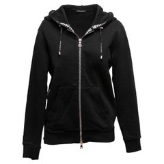 Black Balmain Zip Hoodie Size US S
