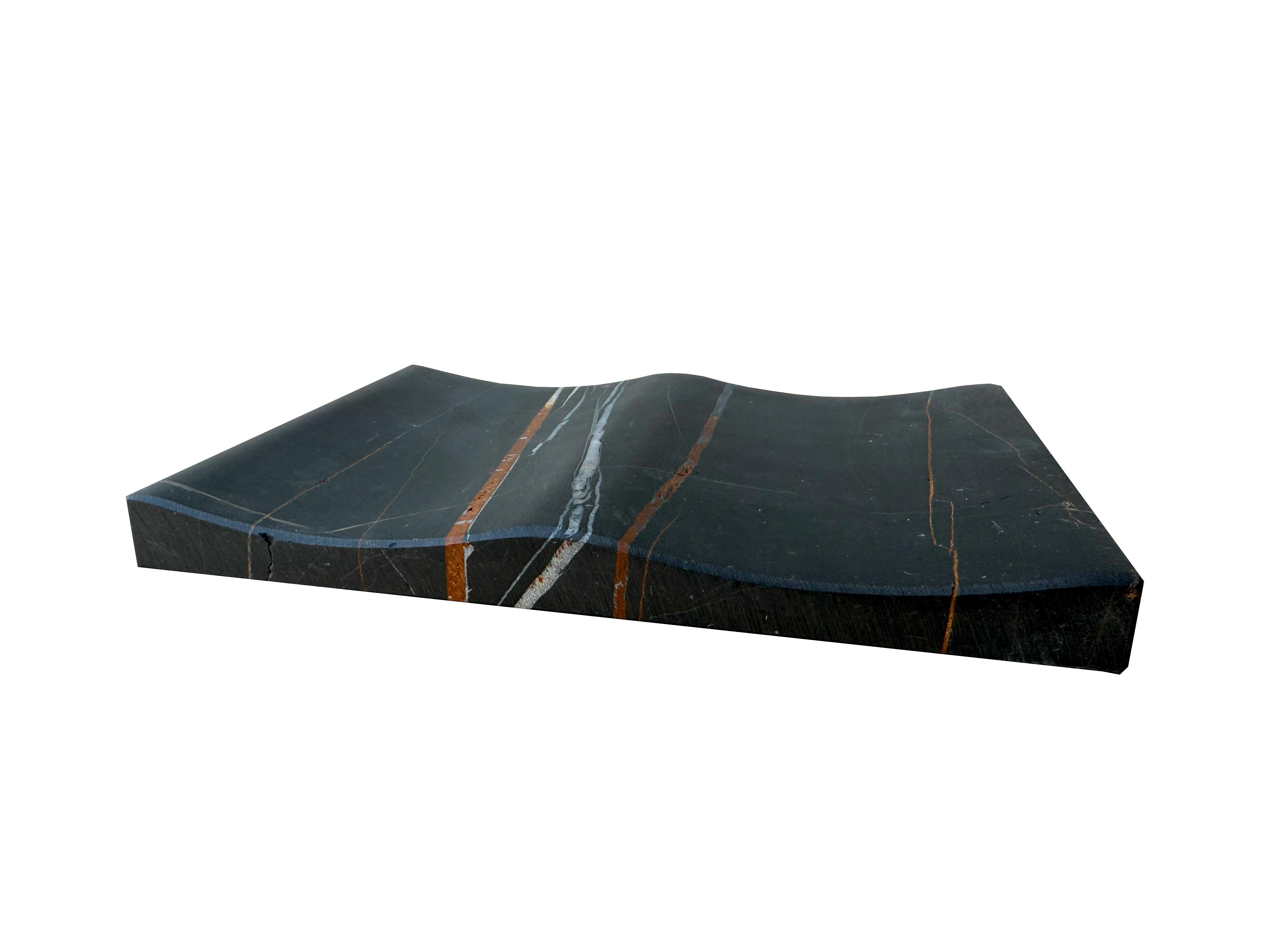 Schwarzes Bambú-Marmortablett Joaquín Moll Meddel Made in Spain Geschenk Modernes Design im Angebot 2