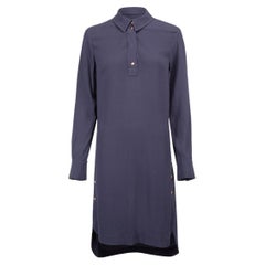 See by Chloé Navy Button Detail Midi Shirt Dress Size S