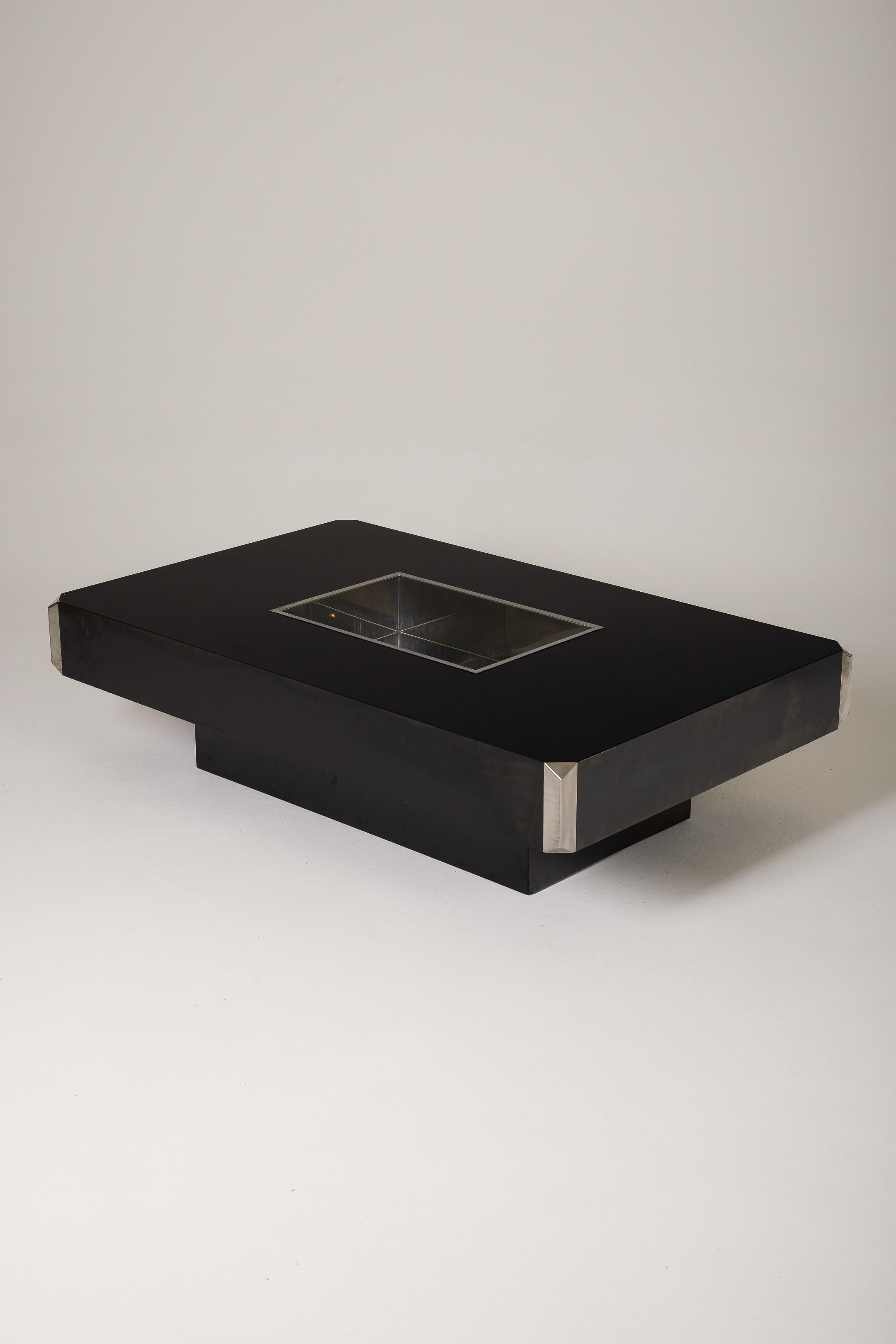 Wood and metal coffee table model 