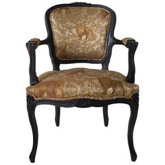 Fauteuil baroque noir avec tissu Design/One par Ascension Latorre, Espagne