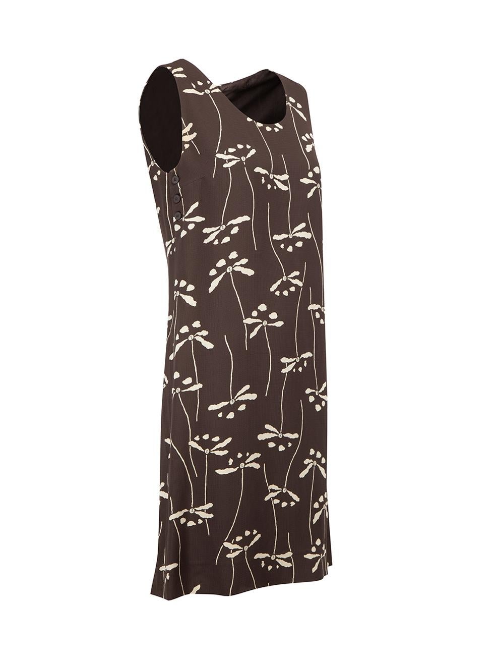 CONDITION is Good. General wear to dress is evident. Moderate signs of fading and discolouration to underarm fabric on this used Chanel designer resale item. 



Details


Vintage 1998

Brown

Viscose

Knee length dress

Floral print with CC