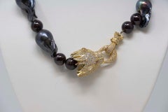 Black Baroque Pearl Necklace Parure