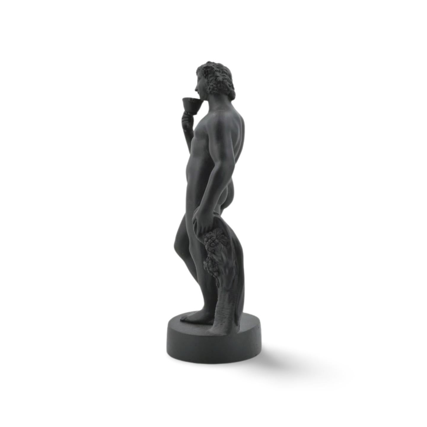 Neoclassical Black basalt figure of Bacchus. Wedgwood C1780. For Sale