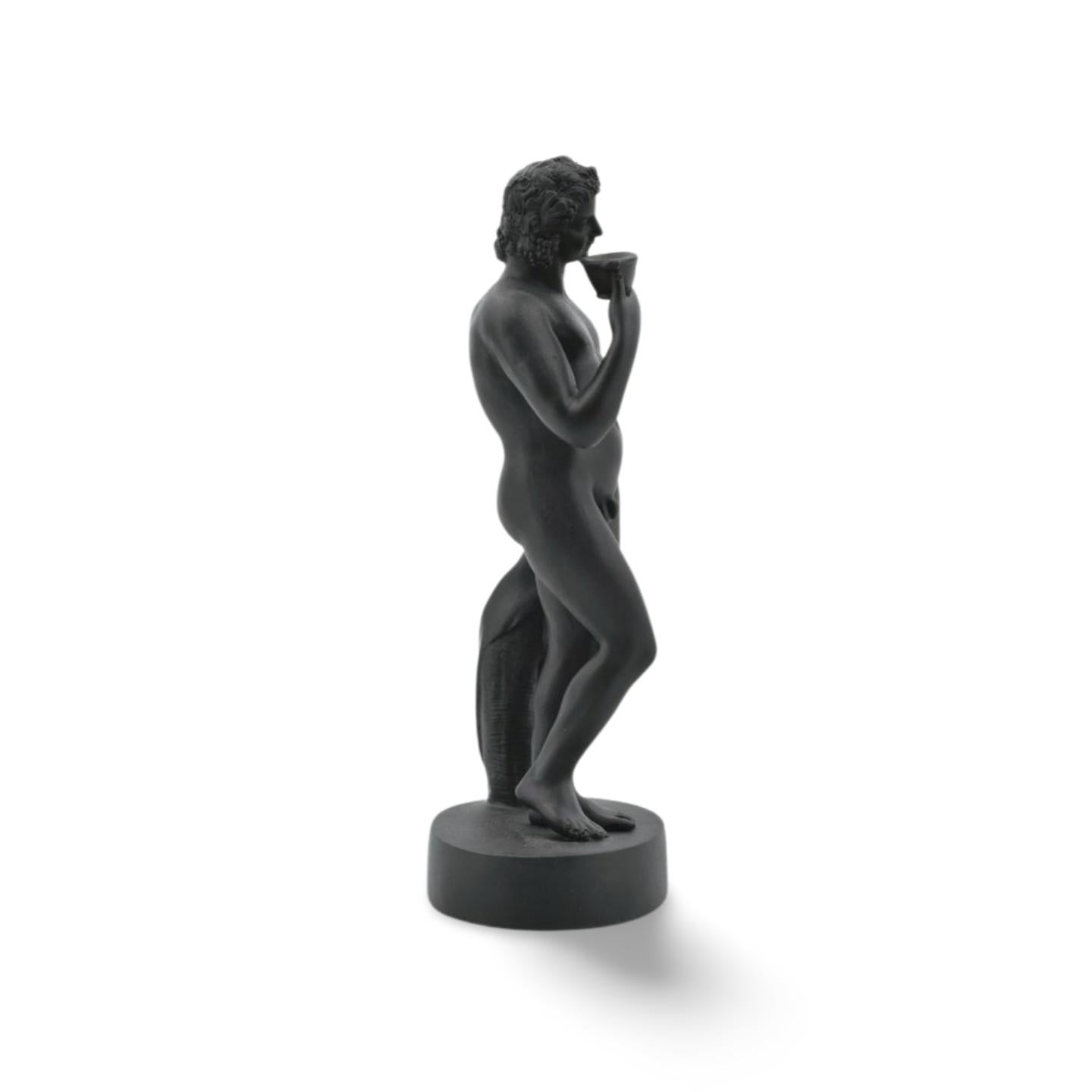 Molded Black basalt figure of Bacchus. Wedgwood C1780. For Sale