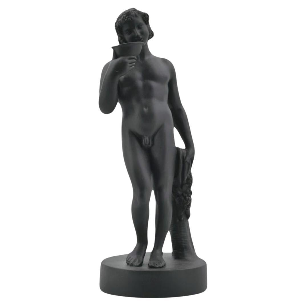Black basalt figure of Bacchus. Wedgwood C1780. For Sale
