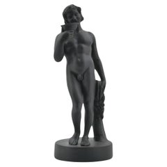 Used Black basalt figure of Bacchus. Wedgwood C1780.