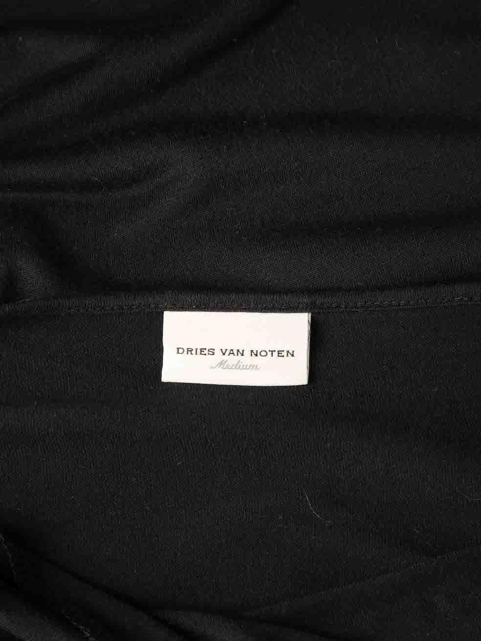 Women's Dries van Noten Black Bateau Neck Mid Sleeves Top Size M For Sale