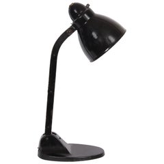 Black Bauhaus Architects Desk Lamp by Viktoria Lampe, circa 1930