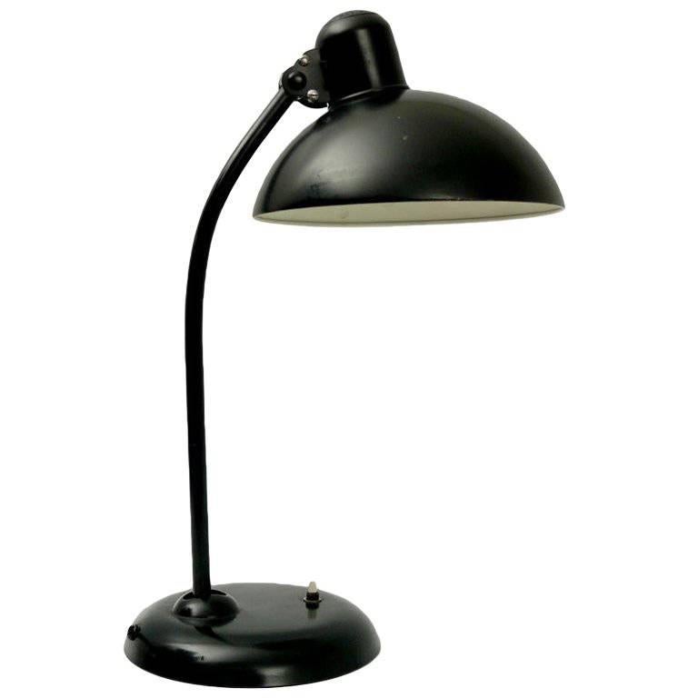 Black Bauhaus Desk Lamp by Christian Dell for Kaiser