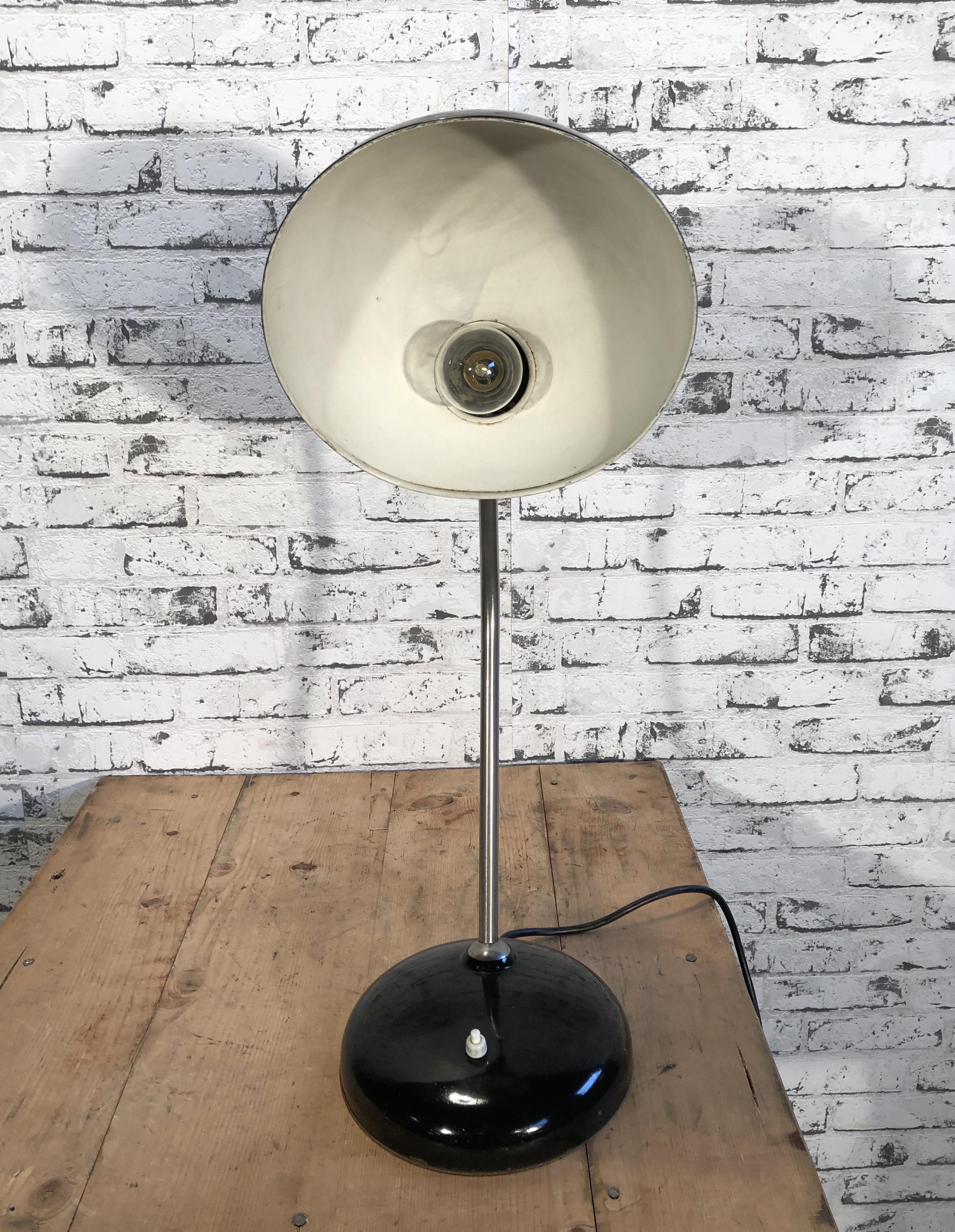 Black Bauhaus Industrial Desk Lamp, 1930s In Good Condition In Kojetice, CZ