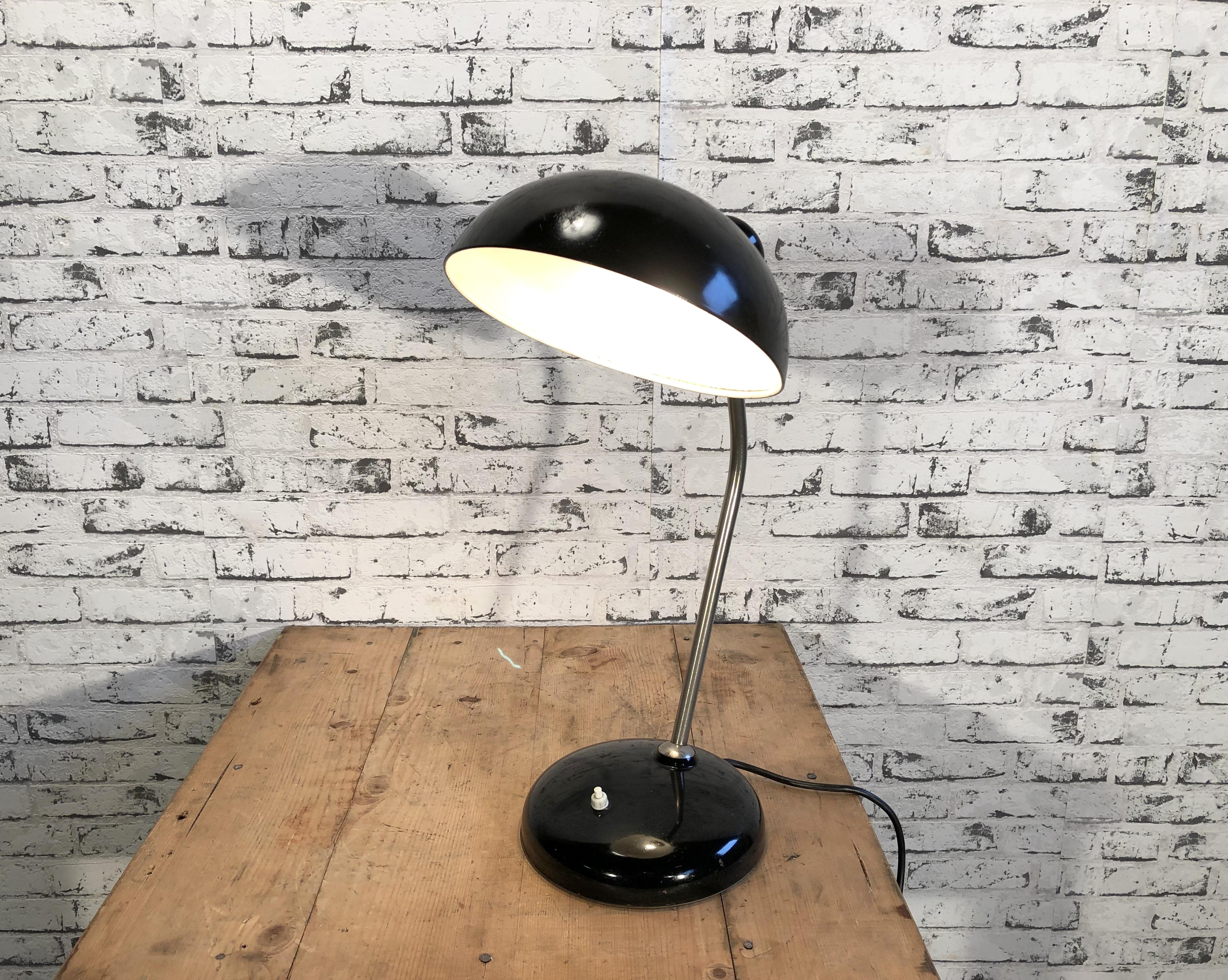 Black Bauhaus Industrial Desk Lamp, 1930s 2