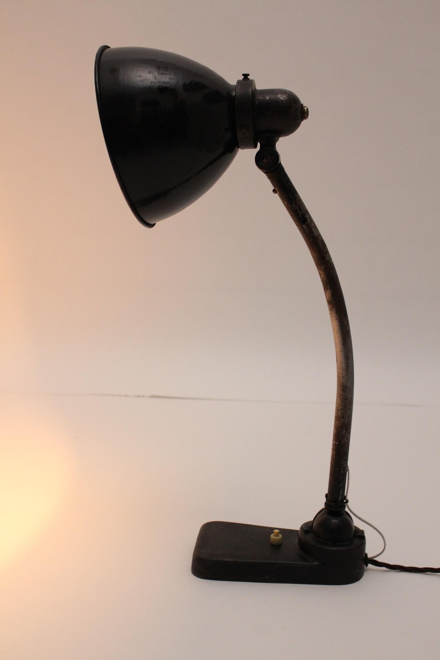 Black Bauhaus Table Lamp 1930s Germany For Sale 6