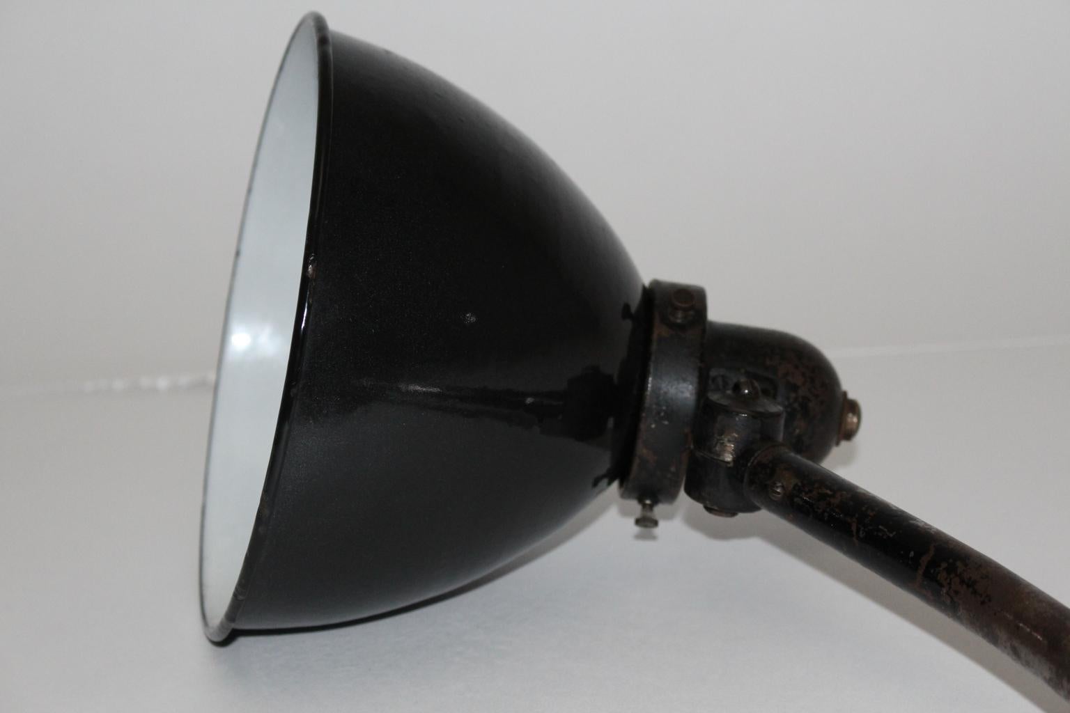 Schwarze Bauhaus-Tischlampe, 1930er Jahre, Deutschland im Angebot 10