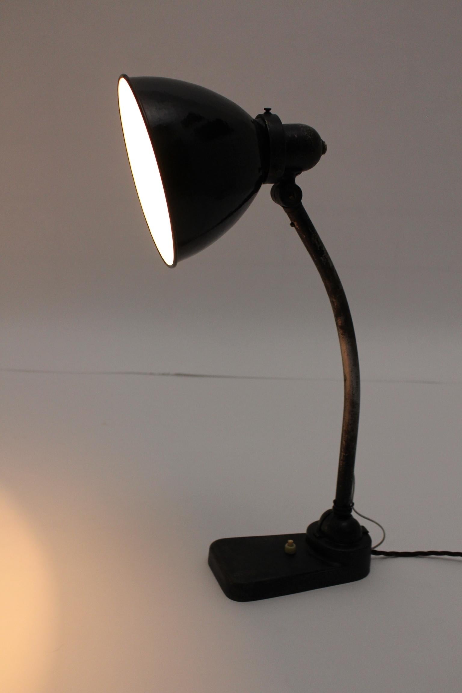 Black Bauhaus Table Lamp 1930s Germany For Sale 3