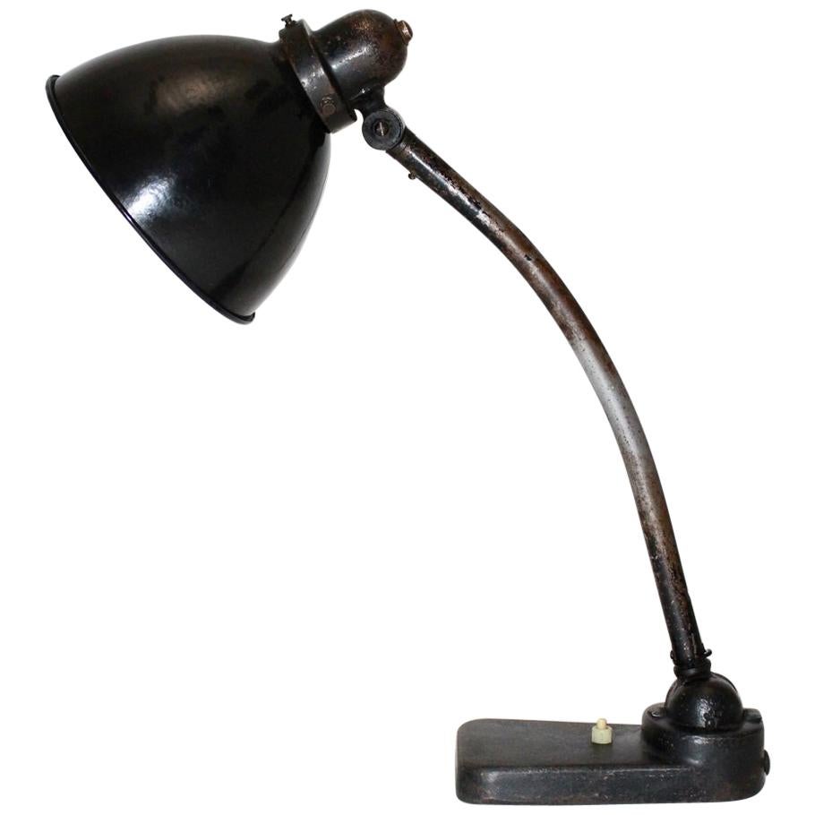 Black Bauhaus Table Lamp 1930s Germany