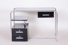 Black Bauhaus Writing Desk Made in 1930s Germany, Restored