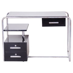 Black Bauhaus Writing Desk Made in 1930s Germany, Restored