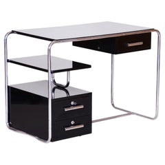Black Bauhaus Writing Desk Made in 1930s Germany, Restored