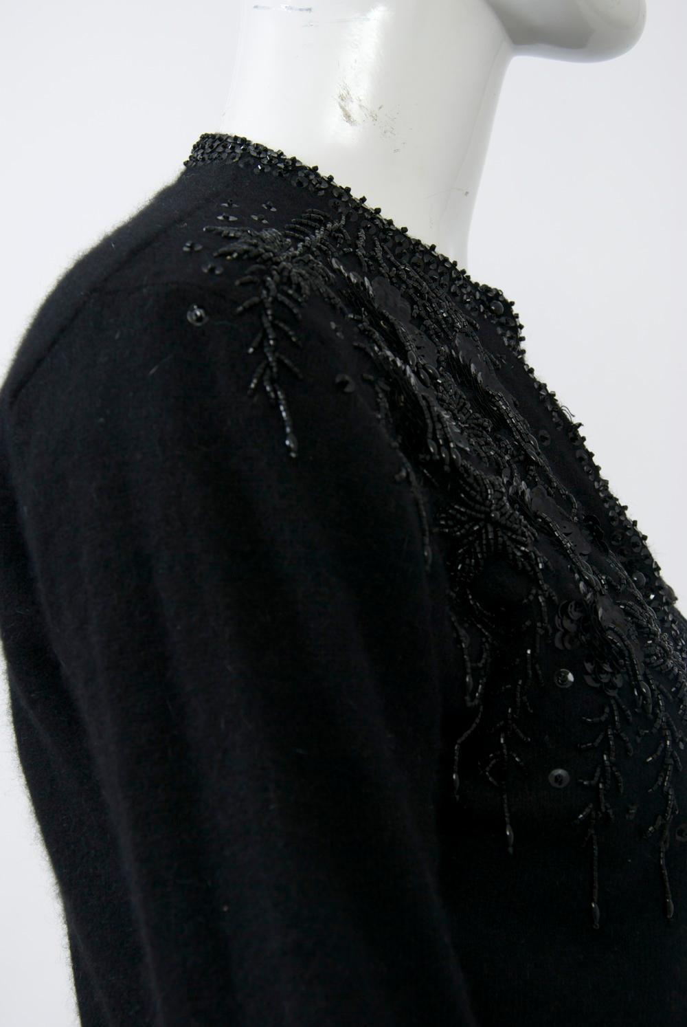 black beaded sweater