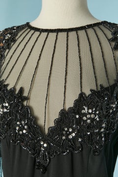 Black beaded cocktail dress BOB MACKIE for NEIMAN MARCUS