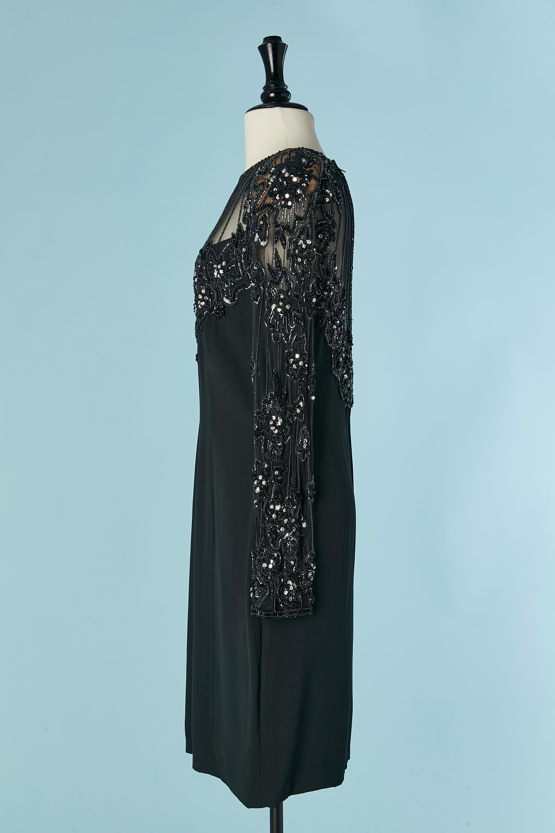 Abito da cocktail con perline nere BOB Mackie per NEIMAN MARCUS in vendita 1