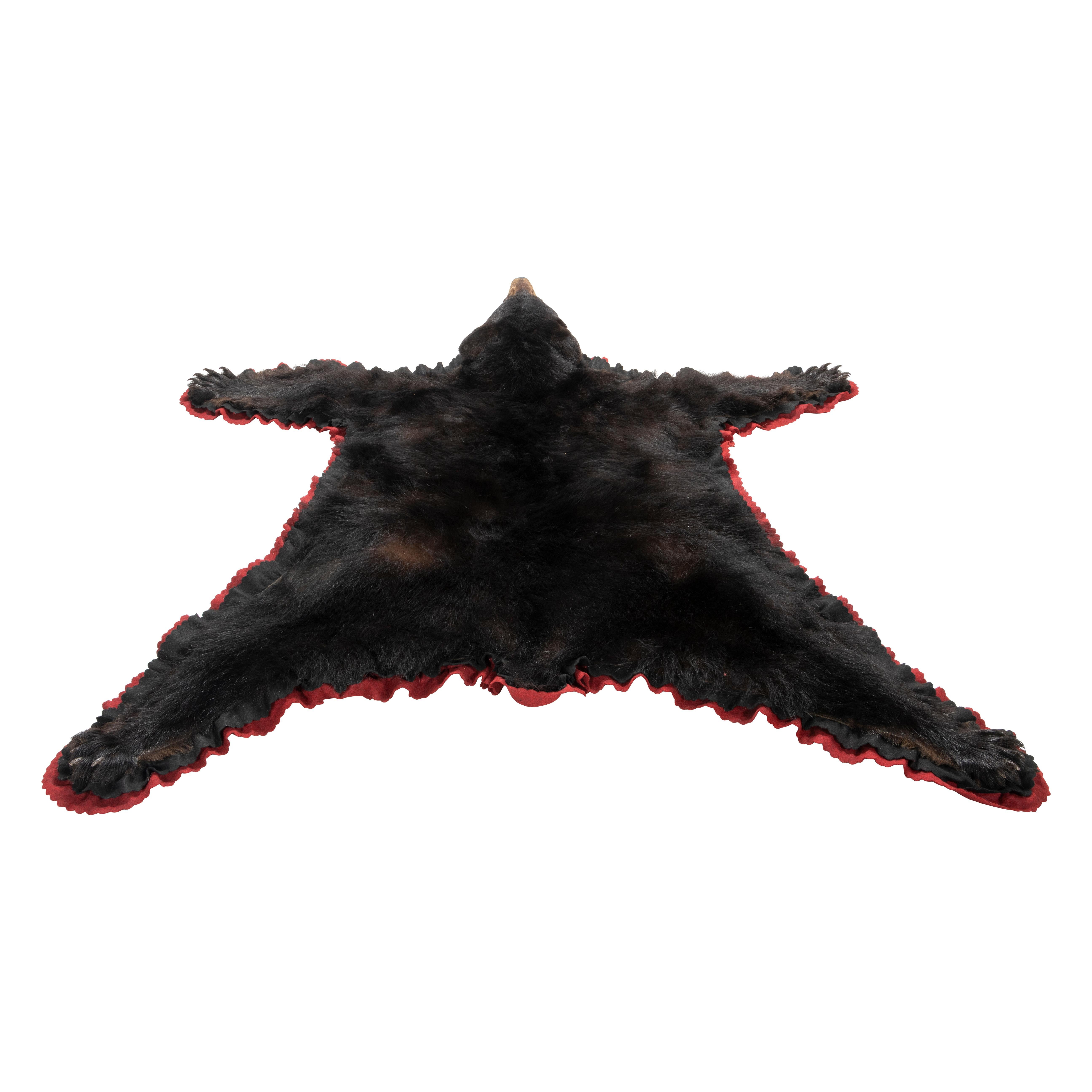 Contemporary Black Bear Taxidermy Rug For Sale