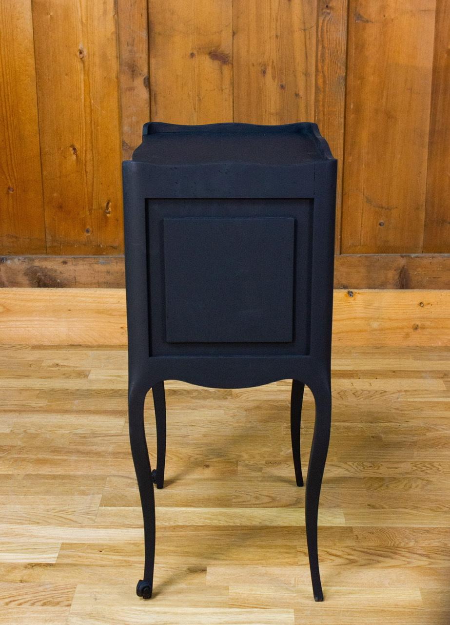 Mid-20th Century Black Bedside Table Louis XV Style Mid XXth Century 