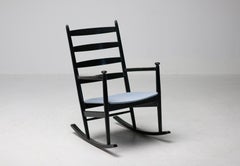 Black Beech Rocking Chair by Niels Eilersen, Denmark, 1960s