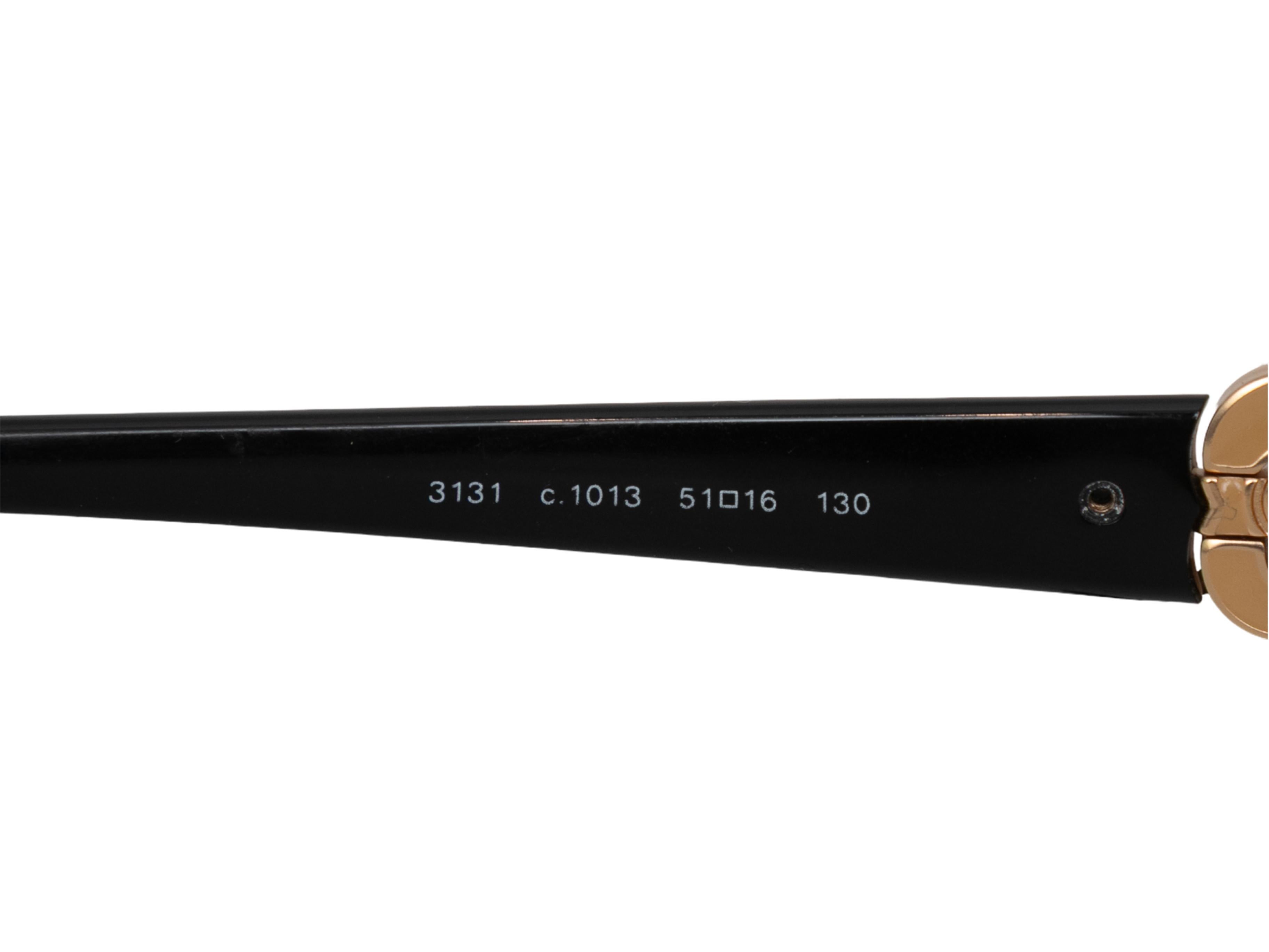 Women's Black & Beige Chanel Small Camellia Eyeglasses