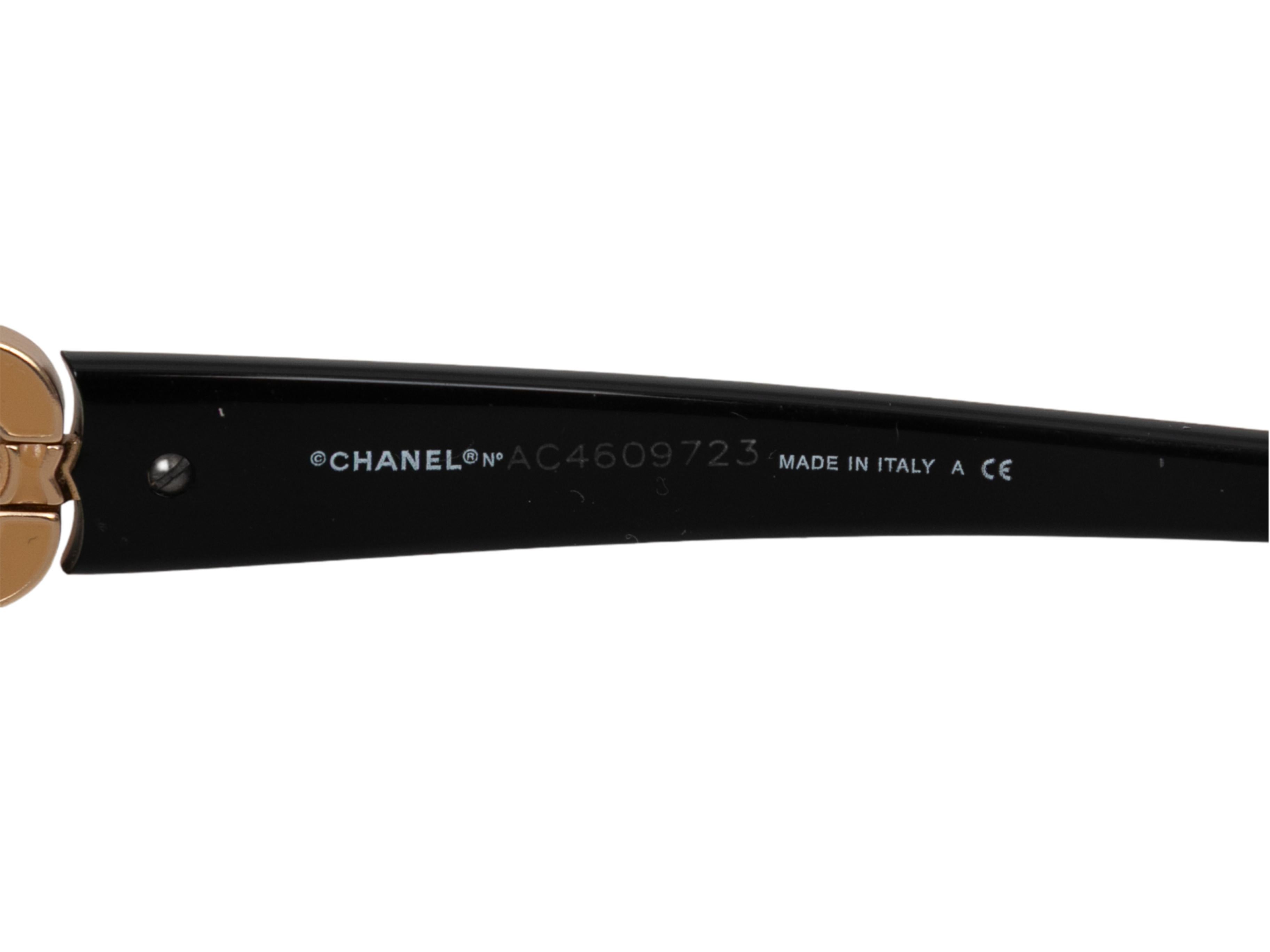 Black & Beige Chanel Small Camellia Eyeglasses 1