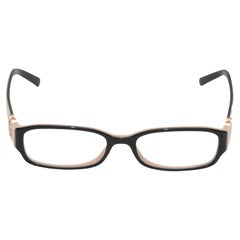 Black & Beige Chanel Small Camellia Eyeglasses