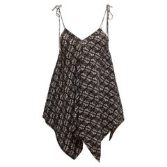Black & Beige Loewe Paula's Logo Sleeveless Top Size EU 34