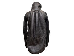 Schwarz & Beige Rick Owens Shearling Jacke Größe IT 42