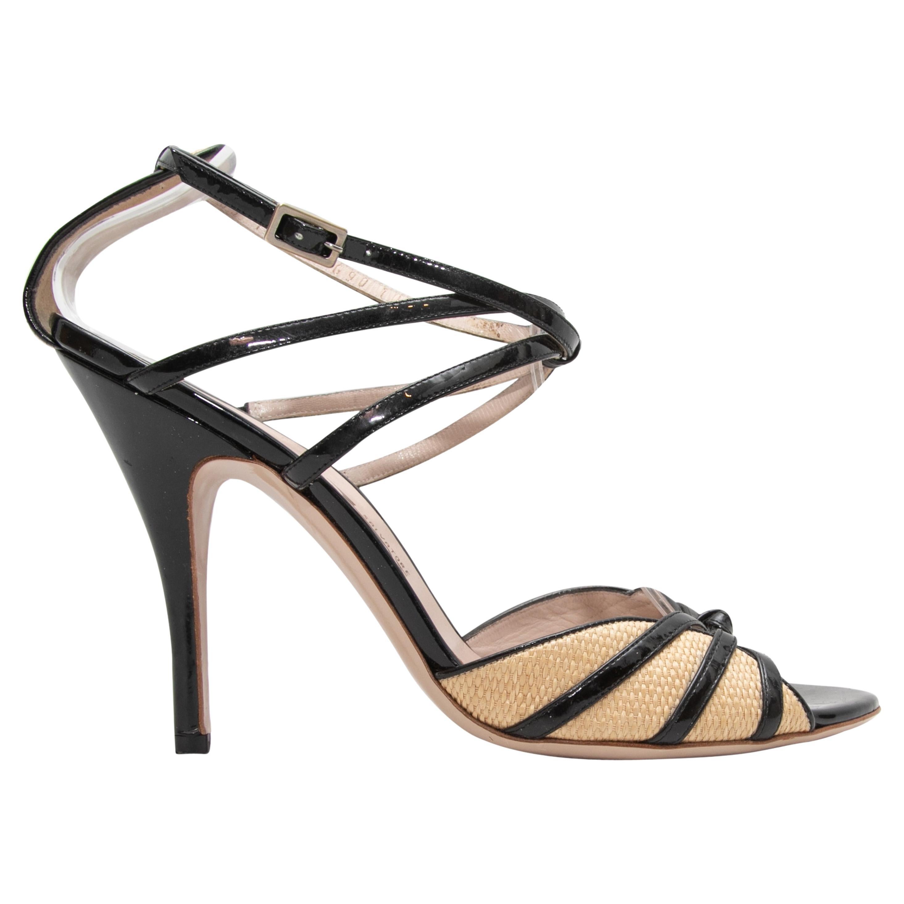 Ferragamo Black Sandal Heels main image 1