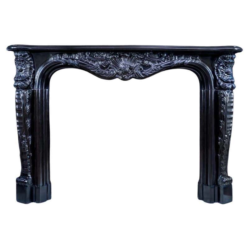 Large Rococo Style Baroquegg Marble Fireplace For Sale at 1stDibs