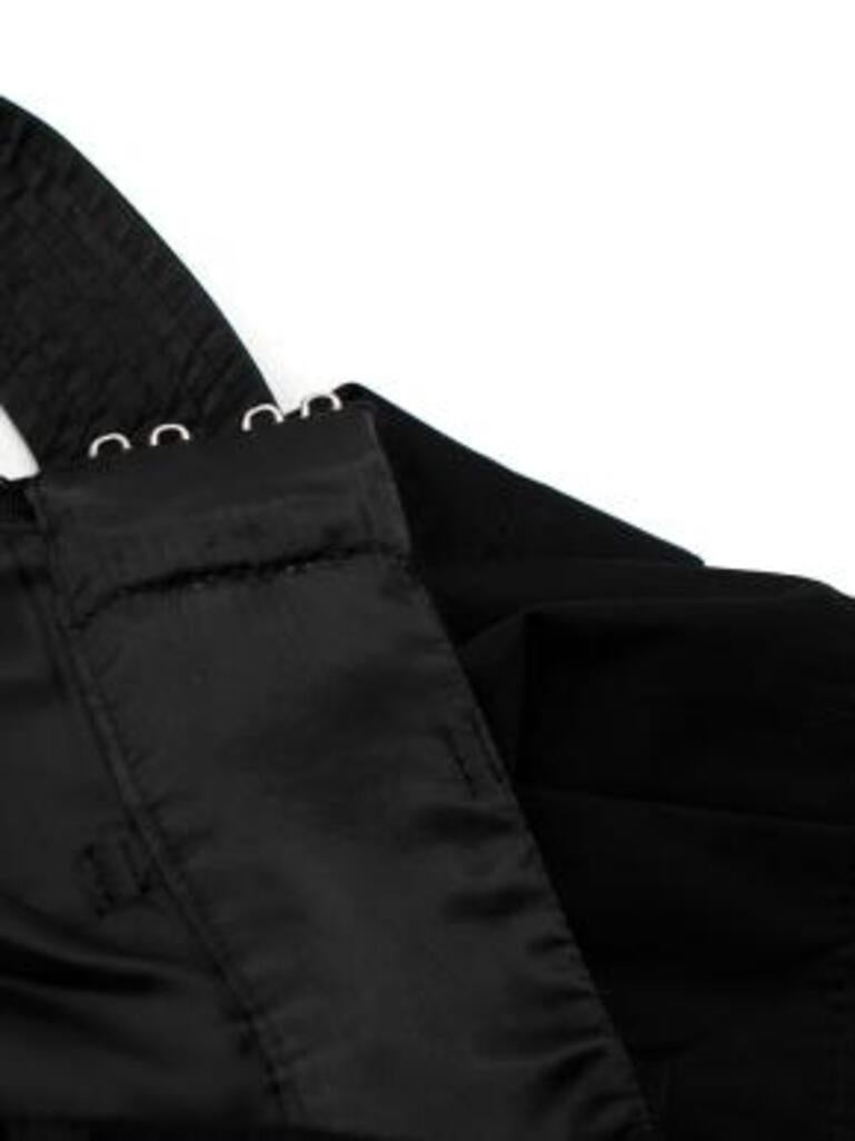 Black Belted Cargo Skirt with Wool & Lace Panels For Sale 2